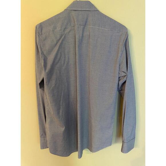 Uniqlo Blue Checkered Long Sleeve Button-Down Collared Shirt S - Picture 3 of 6
